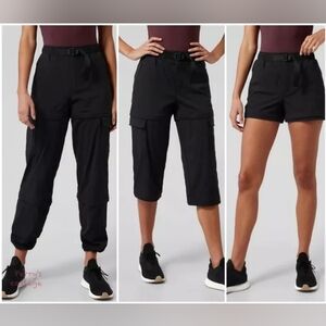 NWOT ATHLETA Trekkie Convertibe Blk Hiking Pants Sz 14 BLACK